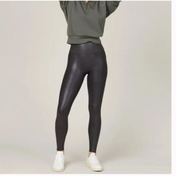 SPANX Pants - Spanx Faux Leather High Rise Leggings Sz m